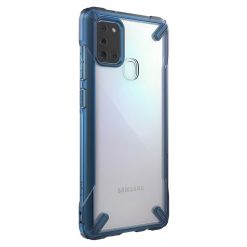 Odolný kryt Ringke Fusion X transparentno-modrý – Samsung Galaxy A21s | Kryty na mobil Kryty na mobil | Odolný kryt Ringke Fusion X transparentno-modrý – Samsung Galaxy A21s | Kryty na mobil