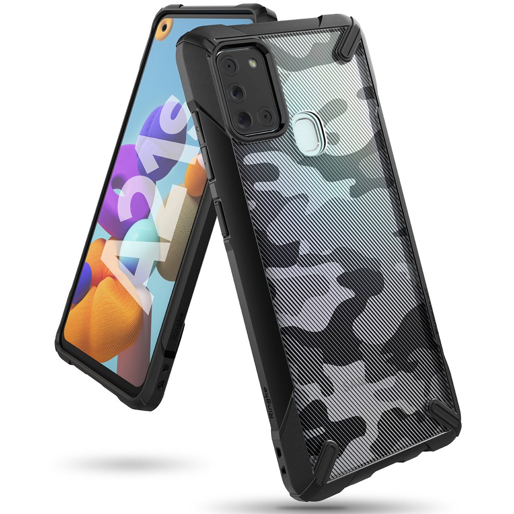 Odolný kryt Ringke Fusion X maskáčovo-čierny – Samsung Galaxy A21s | Kryty na mobil Kryty na mobil | Odolný kryt Ringke Fusion X maskáčovo-čierny – Samsung Galaxy A21s | Kryty na mobil