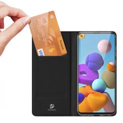 Peňaženkové puzdro Dux Ducis Skin Pro čierne – Samsung Galaxy A21s | Kryty na mobil Kryty na mobil | Peňaženkové puzdro Dux Ducis Skin Pro čierne – Samsung Galaxy A21s | Kryty na mobil
