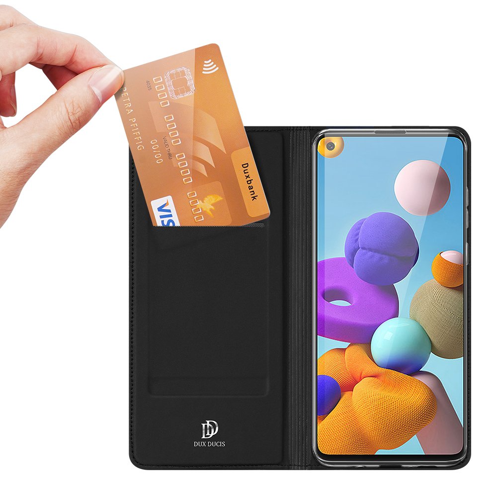 Peňaženkové puzdro Dux Ducis Skin Pro čierne – Samsung Galaxy A21s | Kryty na mobil Kryty na mobil | Peňaženkové puzdro Dux Ducis Skin Pro čierne – Samsung Galaxy A21s | Kryty na mobil
