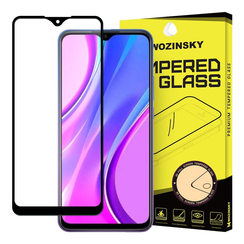 Tvrdené sklo celopovrchové 9H Wozinsky čierne – Xiaomi Redmi 9 | Kryty na mobil Kryty na mobil | Tvrdené sklo celopovrchové 9H Wozinsky čierne – Xiaomi Redmi 9 | Kryty na mobil