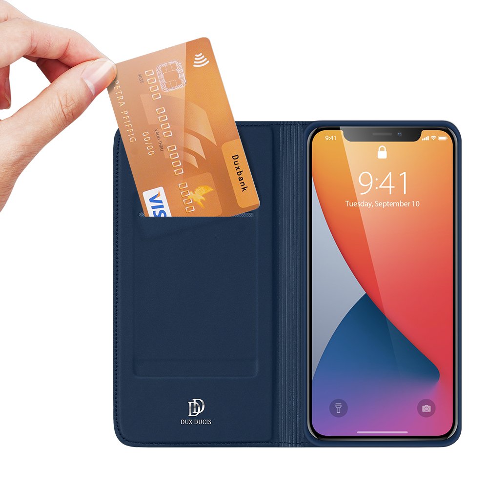 Peňaženkové puzdro Dux Ducis Skin Pro modré – Apple iPhone 12 Mini | Kryty na mobil Kryty na mobil | Peňaženkové puzdro Dux Ducis Skin Pro modré – Apple iPhone 12 Mini | Kryty na mobil