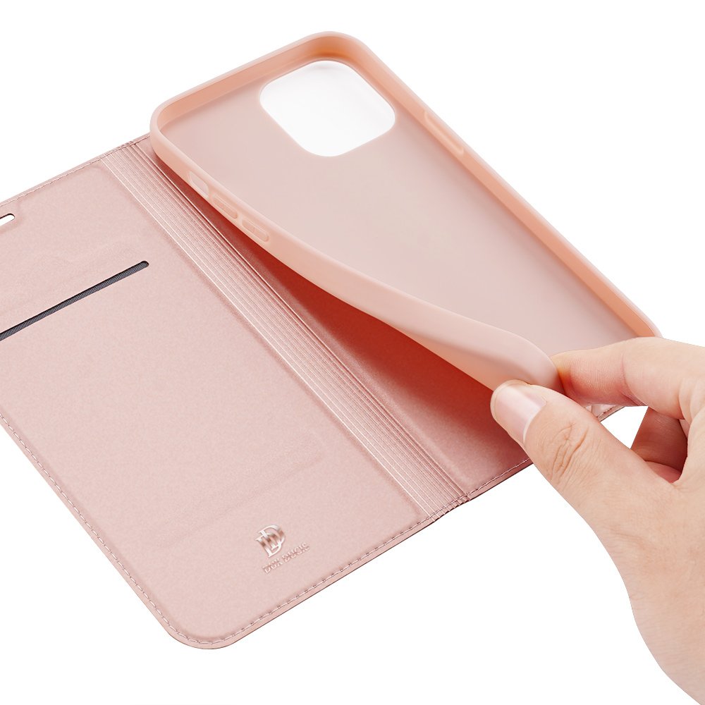 Peňaženkové puzdro Dux Ducis Skin Pro ružové – Apple iPhone 12 / iPhone 12 Pro | Kryty na mobil Kryty na mobil | Peňaženkové puzdro Dux Ducis Skin Pro ružové – Apple iPhone 12 / iPhone 12 Pro | Kryty na mobil