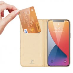 Kryty na mobil | Peňaženkové puzdro Dux Ducis Skin Pro zlaté – Apple iPhone 12 Pro Max | Kryty na mobil
