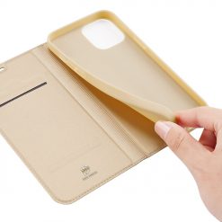 Kryty na mobil | Peňaženkové puzdro Dux Ducis Skin Pro zlaté – Apple iPhone 12 Pro Max | Kryty na mobil