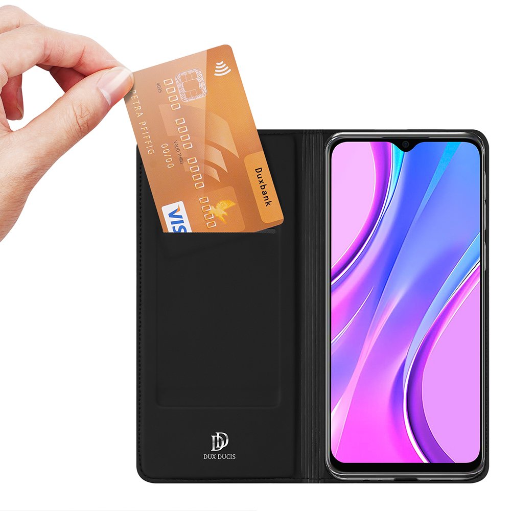 Peňaženkové puzdro Dux Ducis Skin Pro čierne – Xiaomi Redmi 9 | Kryty na mobil Kryty na mobil | Peňaženkové puzdro Dux Ducis Skin Pro čierne – Xiaomi Redmi 9 | Kryty na mobil