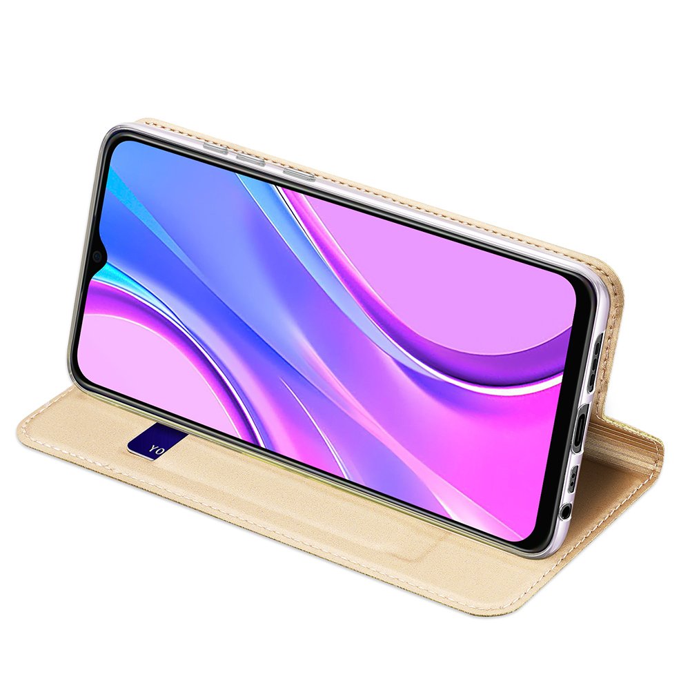Peňaženkové puzdro Dux Ducis Skin Pro zlaté – Xiaomi Redmi 9 | Kryty na mobil Kryty na mobil | Peňaženkové puzdro Dux Ducis Skin Pro zlaté – Xiaomi Redmi 9 | Kryty na mobil
