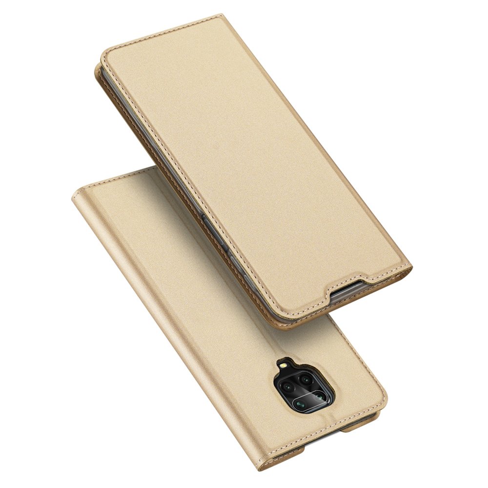 Peňaženkové puzdro Dux Ducis Skin Pro zlaté – Xiaomi Redmi Note 9S / Note 9 Pro | Kryty na mobil Kryty na mobil | Peňaženkové puzdro Dux Ducis Skin Pro zlaté – Xiaomi Redmi Note 9S / Note 9 Pro | Kryty na mobil