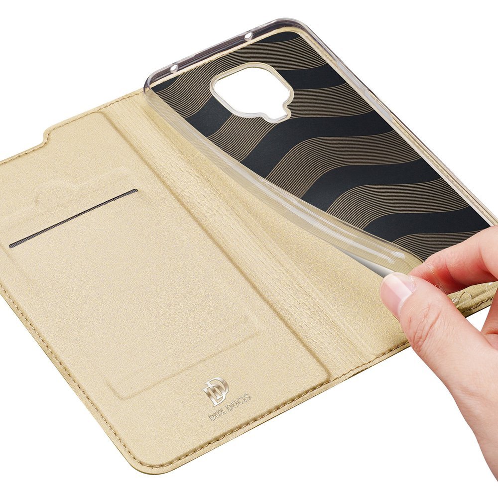 Peňaženkové puzdro Dux Ducis Skin Pro zlaté – Xiaomi Redmi Note 9S / Note 9 Pro | Kryty na mobil Kryty na mobil | Peňaženkové puzdro Dux Ducis Skin Pro zlaté – Xiaomi Redmi Note 9S / Note 9 Pro | Kryty na mobil