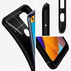 Kryty na mobil | Zadný kryt Spigen Rugged Armor čierny – Samsung Galaxy A21s | Kryty na mobil