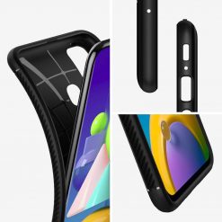 Zadný kryt Spigen Rugged Armor čierny – Samsung Galaxy M21 | Kryty na mobil Kryty na mobil | Zadný kryt Spigen Rugged Armor čierny – Samsung Galaxy M21 | Kryty na mobil