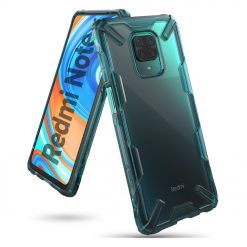 Kryty na mobil | Odolný kryt Ringke Fusion X zelený – Xiaomi Redmi Note 9S / Redmi Note 9 Pro | Kryty na mobil