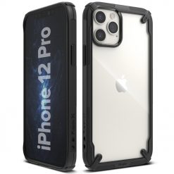 Kryty na mobil | Odolný kryt Ringke Fusion X transparentno-čierny – Apple iPhone 12 / iPhone 12 Pro | Kryty na mobil