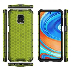 Kryty na mobil | Odolný kryt Honeycomb Armor zelený – Xiaomi Redmi Note 9S / Redmi Note 9 Pro | Kryty na mobil