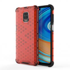 Kryty na mobil | Odolný kryt Honeycomb Armor červený – Xiaomi Redmi Note 9S / Redmi Note 9 Pro | Kryty na mobil