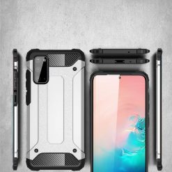 Odolný kryt Hybrid Armor strieborný – Samsung Galaxy A41 | Kryty na mobil Kryty na mobil | Odolný kryt Hybrid Armor strieborný – Samsung Galaxy A41 | Kryty na mobil