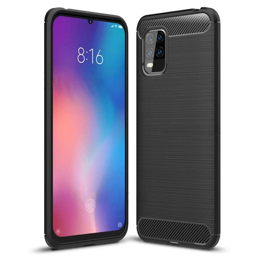 Zadný kryt Carbon čierny – Xiaomi Mi 10 Lite | Kryty na mobil Kryty na mobil | Zadný kryt Carbon čierny – Xiaomi Mi 10 Lite | Kryty na mobil