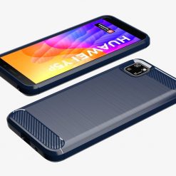 Kryty na mobil | Zadný kryt Carbon modrý – Huawei Y5p | Kryty na mobil
