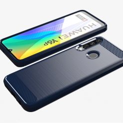 Kryty na mobil | Zadný kryt Carbon modrý – Huawei Y6p | Kryty na mobil