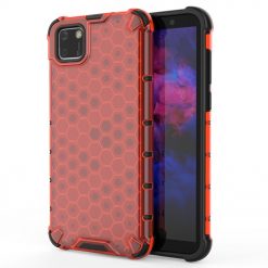 Odolný kryt Honeycomb Armor červený – Huawei Y5p
