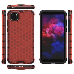 Kryty na mobil | Odolný kryt Honeycomb Armor červený – Huawei Y5p | Kryty na mobil