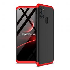 Kryty na mobil | Obojstranné puzdro 360 Full body protection čierno-červené – Samsung Galaxy A21s | Kryty na mobil