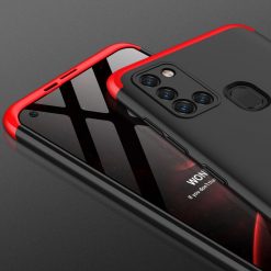 Kryty na mobil | Obojstranné puzdro 360 Full body protection čierno-červené – Samsung Galaxy A21s | Kryty na mobil