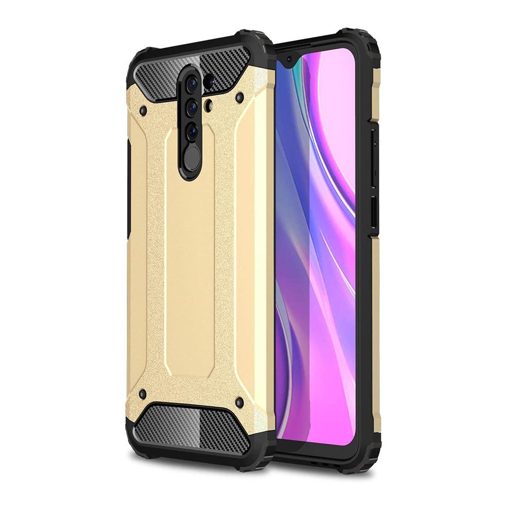 Odolný kryt Hybrid Armor zlatý – Xiaomi Redmi 9 | Kryty na mobil Kryty na mobil | Odolný kryt Hybrid Armor zlatý – Xiaomi Redmi 9 | Kryty na mobil