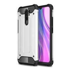 Kryty na mobil | Odolný kryt Hybrid Armor strieborný – Xiaomi Redmi 9 | Kryty na mobil