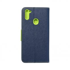 Kryty na mobil | Peňaženkové puzdro Fancy Book modro-limetkové – Samsung Galaxy M11 | Kryty na mobil