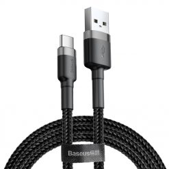 Kryty na mobil | Dátový kábel Baseus Cafule Cable USB / USB-C QC3.0 3A 1m čierny | Kryty na mobil