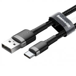 Kryty na mobil | Dátový kábel Baseus Cafule Cable USB / USB-C QC3.0 3A 1m čierny | Kryty na mobil