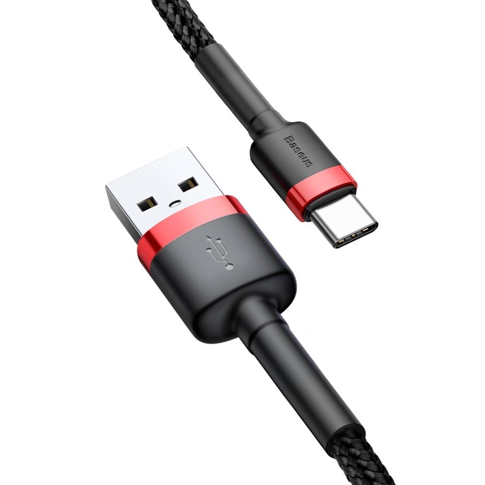 Dátový kábel Baseus Cafule Cable USB / USB-C QC3.0 3A 1m čierno-červený | Kryty na mobil Kryty na mobil | Dátový kábel Baseus Cafule Cable USB / USB-C QC3.0 3A 1m čierno-červený | Kryty na mobil