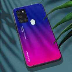 Kryty na mobil | Sklenený kryt Gradient glass modro-fialový – Samsung Galaxy A21s | Kryty na mobil