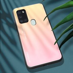 Kryty na mobil | Sklenený kryt Gradient glass žlto-ružový – Samsung Galaxy A21s | Kryty na mobil
