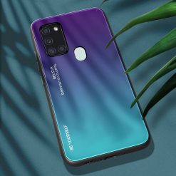 Sklenený kryt Gradient glass fialovo-zelený – Samsung Galaxy A21s | Kryty na mobil Kryty na mobil | Sklenený kryt Gradient glass fialovo-zelený – Samsung Galaxy A21s | Kryty na mobil