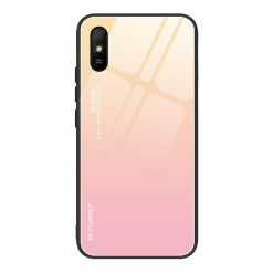 Kryty na mobil | Sklenený kryt Gradient glass ružovo-žltý – Xiaomi Redmi 9A / Redmi 9AT | Kryty na mobil