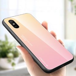 Kryty na mobil | Sklenený kryt Gradient glass ružovo-žltý – Xiaomi Redmi 9A / Redmi 9AT | Kryty na mobil