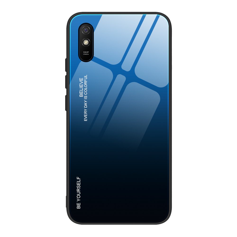 Sklenený kryt Gradient glass modro-čierny – Xiaomi Redmi 9A / Redmi 9AT | Kryty na mobil Kryty na mobil | Sklenený kryt Gradient glass modro-čierny – Xiaomi Redmi 9A / Redmi 9AT | Kryty na mobil