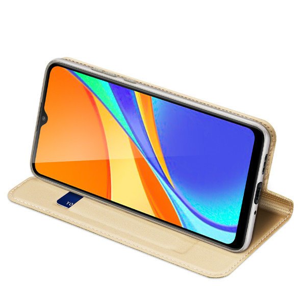 Peňaženkové puzdro Dux Ducis Skin Pro zlaté – Xiaomi Redmi 9C | Kryty na mobil Kryty na mobil | Peňaženkové puzdro Dux Ducis Skin Pro zlaté – Xiaomi Redmi 9C | Kryty na mobil