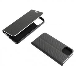 Knižkové puzdro Luna Carbon čierne – Apple iPhone 12 Mini | Kryty na mobil Kryty na mobil | Knižkové puzdro Luna Carbon čierne – Apple iPhone 12 Mini | Kryty na mobil