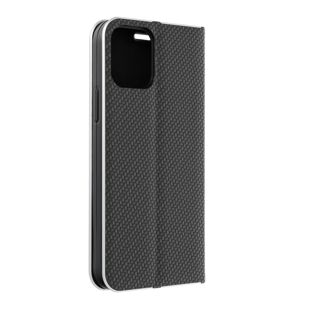 Knižkové puzdro Luna Carbon čierne – Apple iPhone 12 / iPhone 12 Pro | Kryty na mobil Kryty na mobil | Knižkové puzdro Luna Carbon čierne – Apple iPhone 12 / iPhone 12 Pro | Kryty na mobil