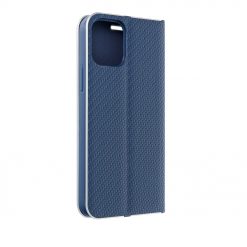 Kryty na mobil | Knižkové puzdro Luna Carbon modré – Apple iPhone 12 / iPhone 12 Pro | Kryty na mobil