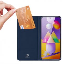 Kryty na mobil | Peňaženkové puzdro Dux Ducis Skin Pro modré – Samsung Galaxy M31s | Kryty na mobil
