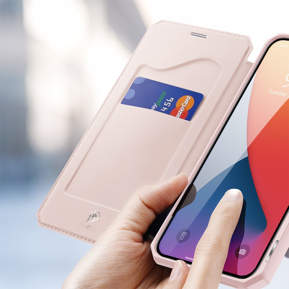 Peňaženkové puzdro Dux Ducis Skin X ružové – Apple iPhone 12 Mini | Kryty na mobil Kryty na mobil | Peňaženkové puzdro Dux Ducis Skin X ružové – Apple iPhone 12 Mini | Kryty na mobil