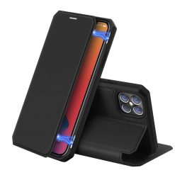 Kryty na mobil | Peňaženkové puzdro Dux Ducis Skin X čierne – Apple iPhone 12 Pro Max | Kryty na mobil