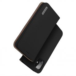 Kryty na mobil | Kožené peňaženkové puzdro Dux Ducis Wish čierne – Apple iPhone 12 Mini | Kryty na mobil