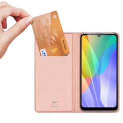 Kryty na mobil | Peňaženkové puzdro Dux Ducis Skin Pro ružové – Huawei Y6p | Kryty na mobil