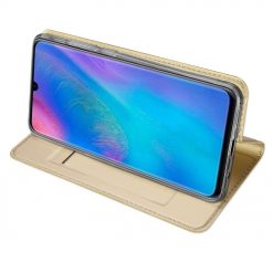 Kryty na mobil | Peňaženkové puzdro Dux Ducis Skin Pro zlaté – Huawei P30 Lite | Kryty na mobil