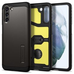 Kryty na mobil | Zadný kryt Spigen Tough Armor Gunmetal – Samsung Galaxy S21 | Kryty na mobil
